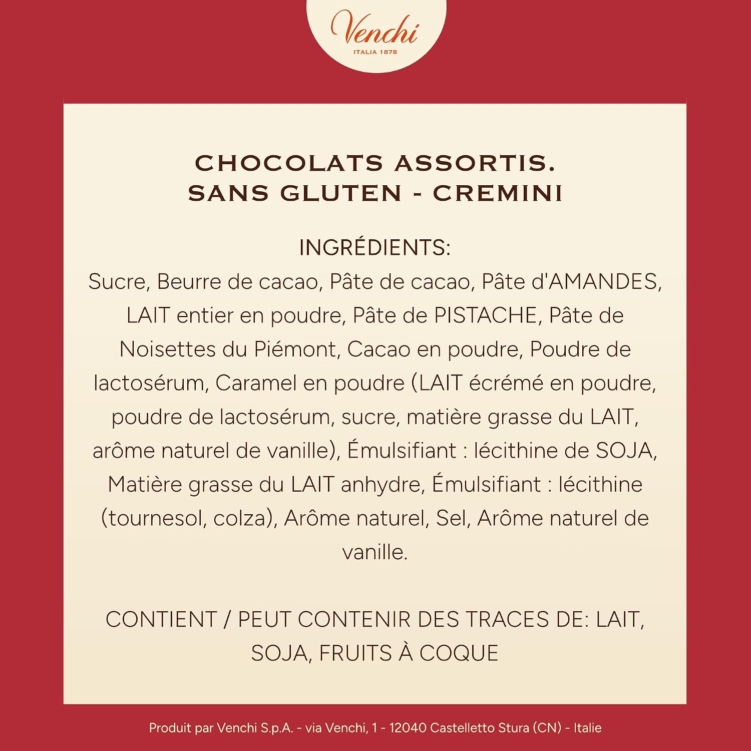 Detalle 2 de Venchi Coffret cadeau 135 g 🍫