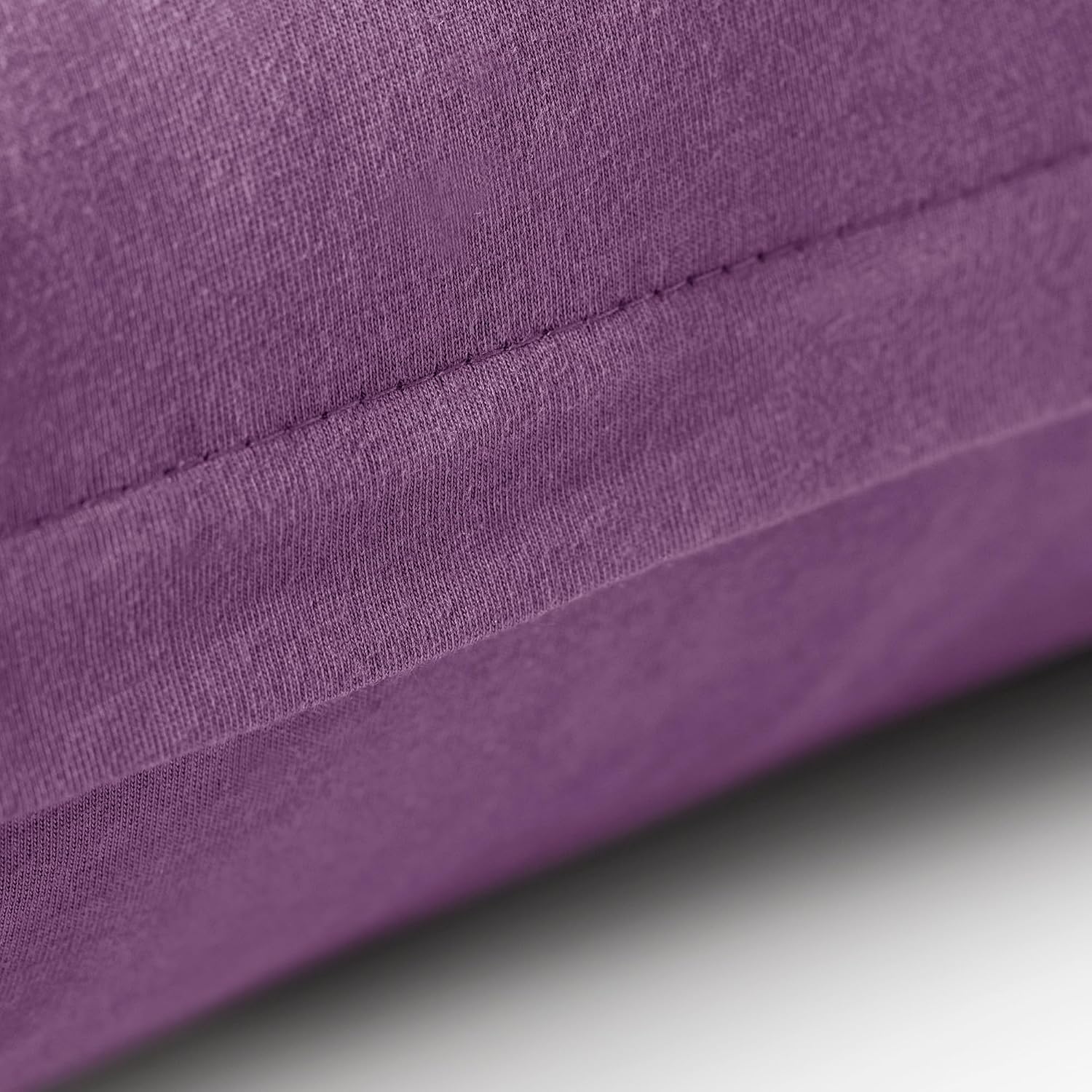 Detalle 2 de DecoKing Lot de 2 Taies d'oreiller 50 x 60 cm – Jersey coton peigné, fermeture éclair, couleur Prune Amber