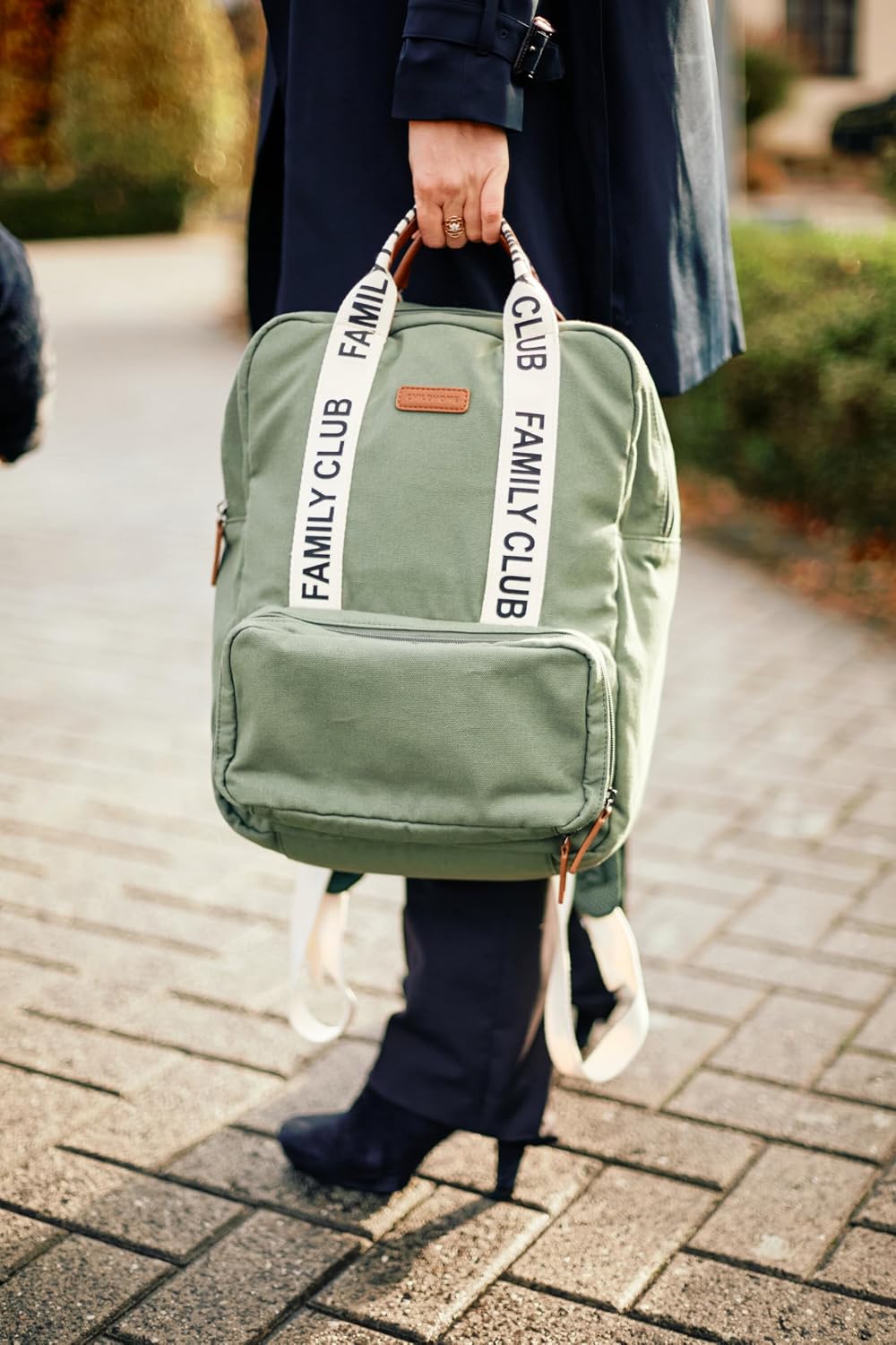 Detalle de CHILDHOME Sac à dos à langer Family Bag Club – Grand volume, polyvalent et prêt à tout