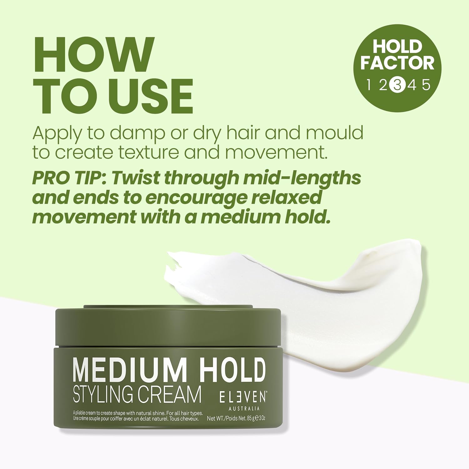 Detalle de ELEVEN Australia Medium Hold Styling Cream – Pâte Coiffante Modelable 85 g