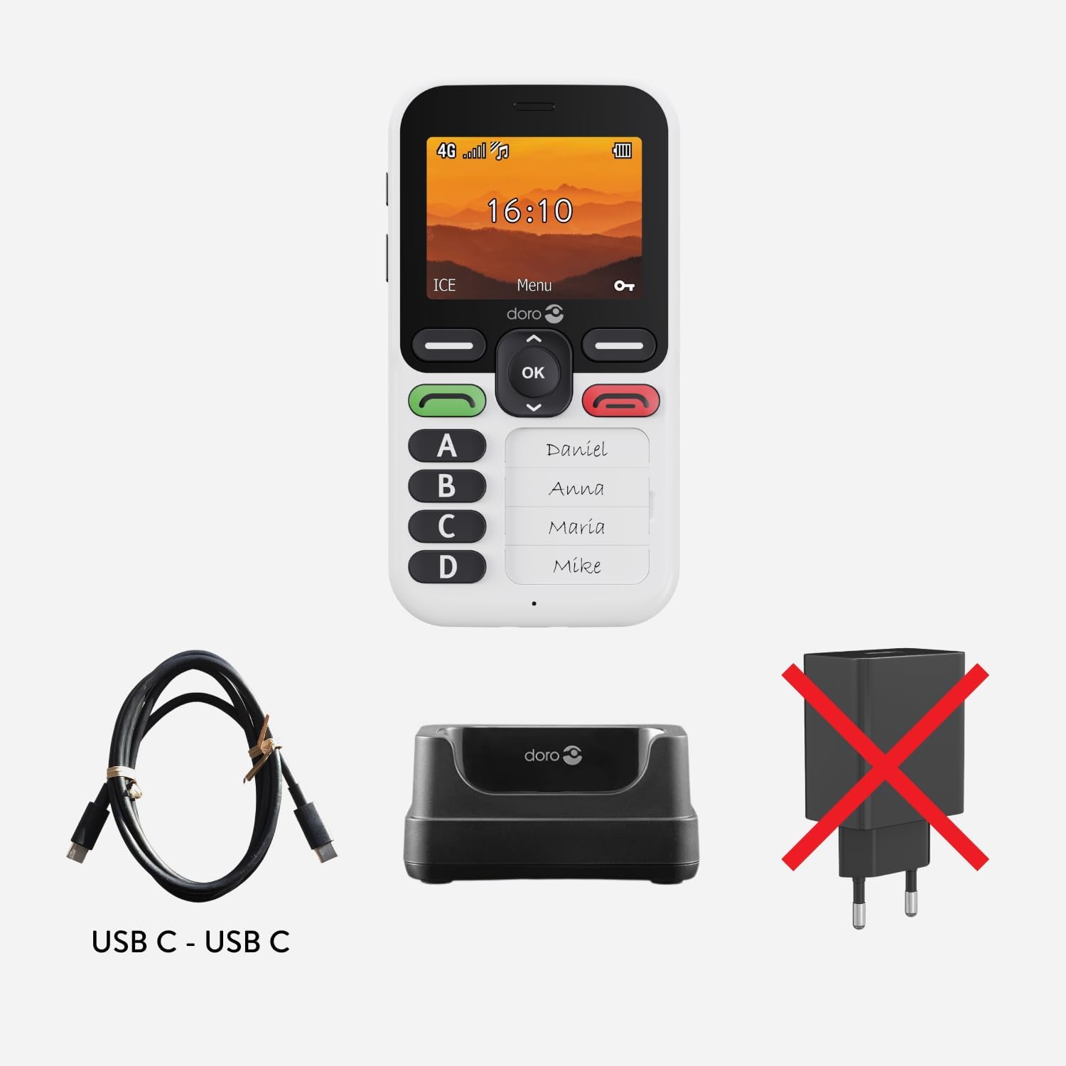 Detalle de Doro Leva X10 – Téléphone portable senior 4G débloqué avec touche d’assistance et SMS