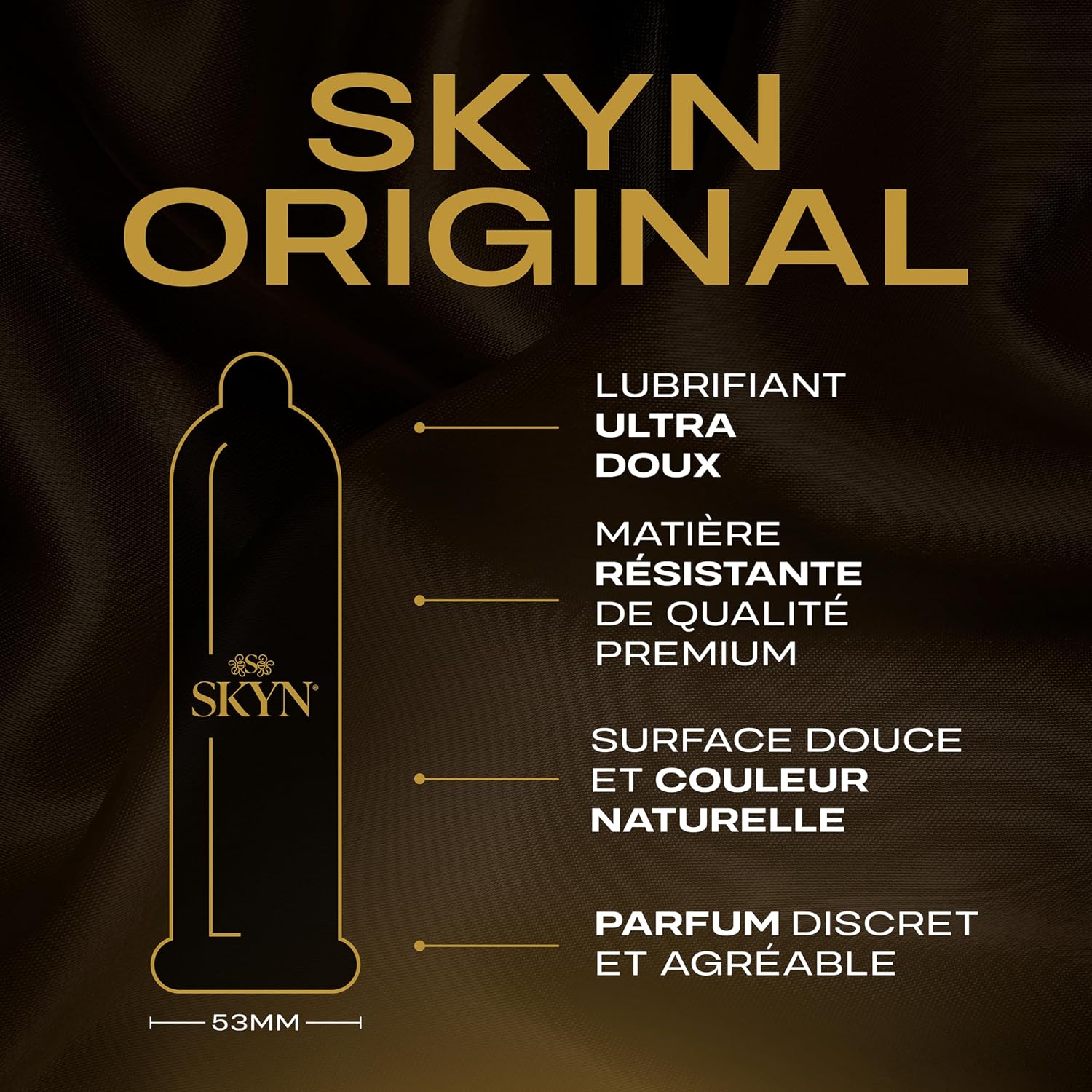 Detalle 2 de Skyn Original Lot de 144 préservatifs sans latex 53 mm 🩲