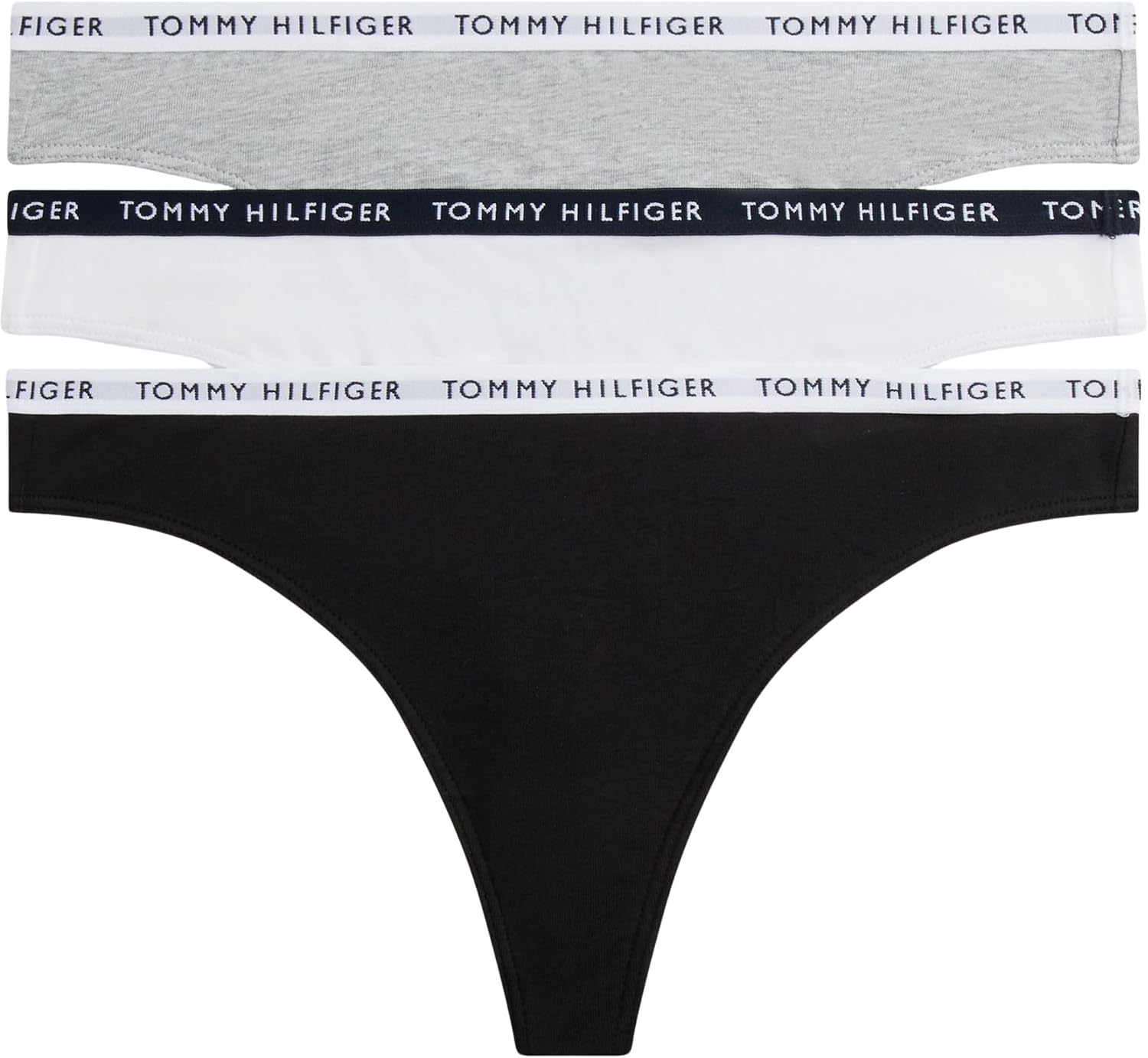 Detalle de Tommy Hilfiger Strings Lot de 3 Femme Tangas – Confort discret et élégance iconique