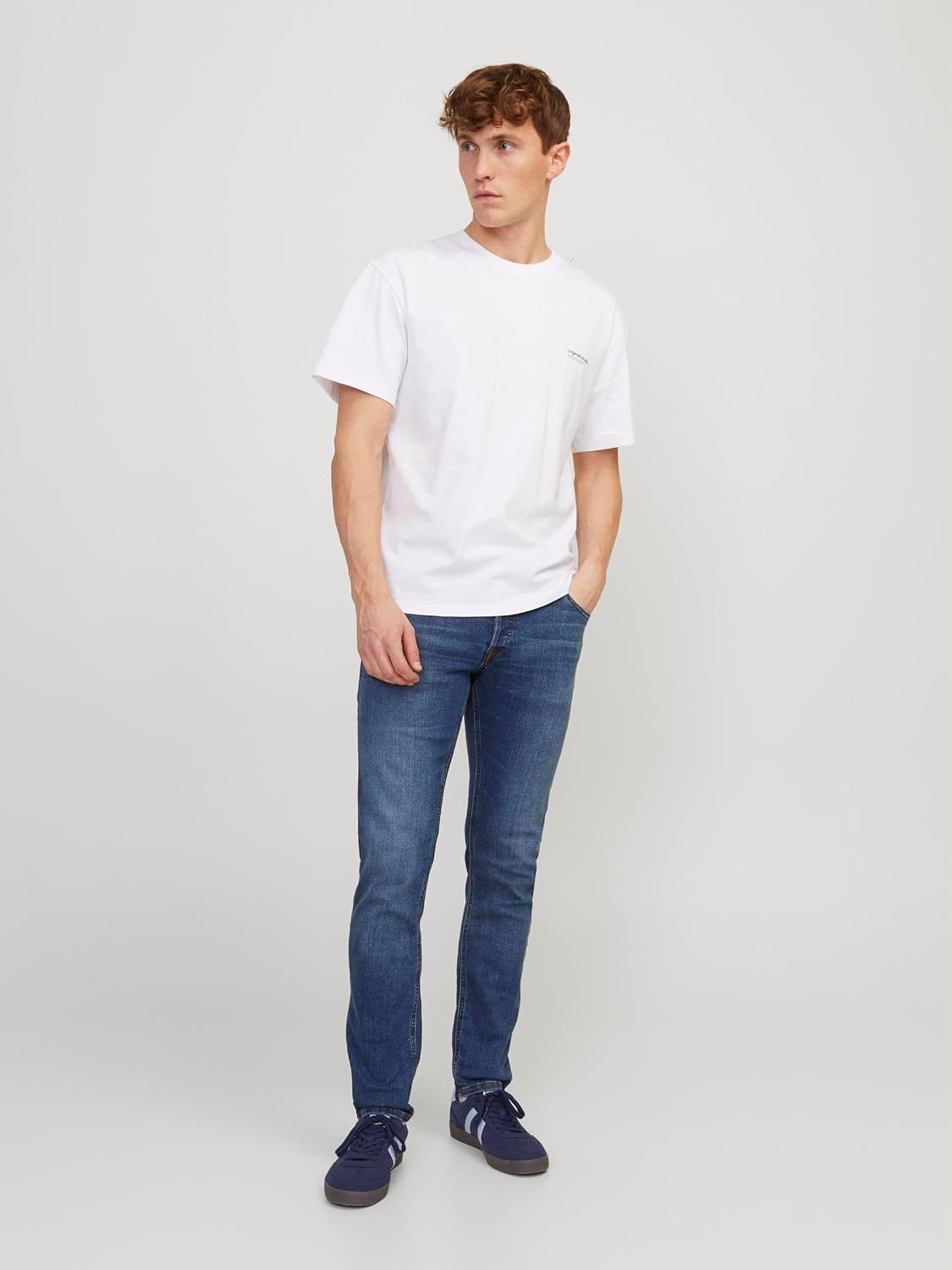Detalle de Jack & Jones Jjiglenn Jjoriginal AM 817 NOOS : jeans slim fit taille basse pour homme