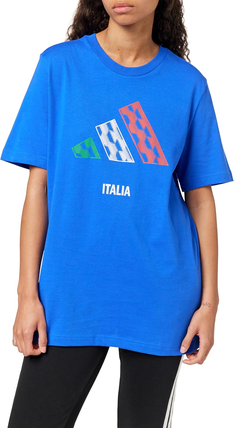 Detalle de T-shirt graphique adidas Italy 3bar Logo, manches courtes (lot de 1) : confort et look du quotidien