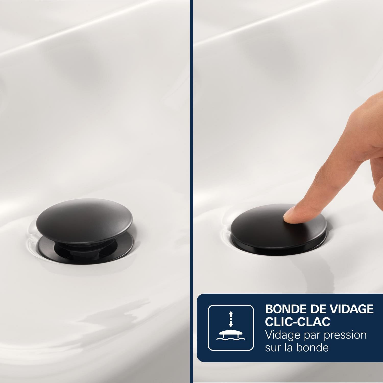 Detalle 2 de GROHE Dice – Mitigeur Lavabo Monocommande Noir Mat, Taille M, avec QuickTool (1018332430)