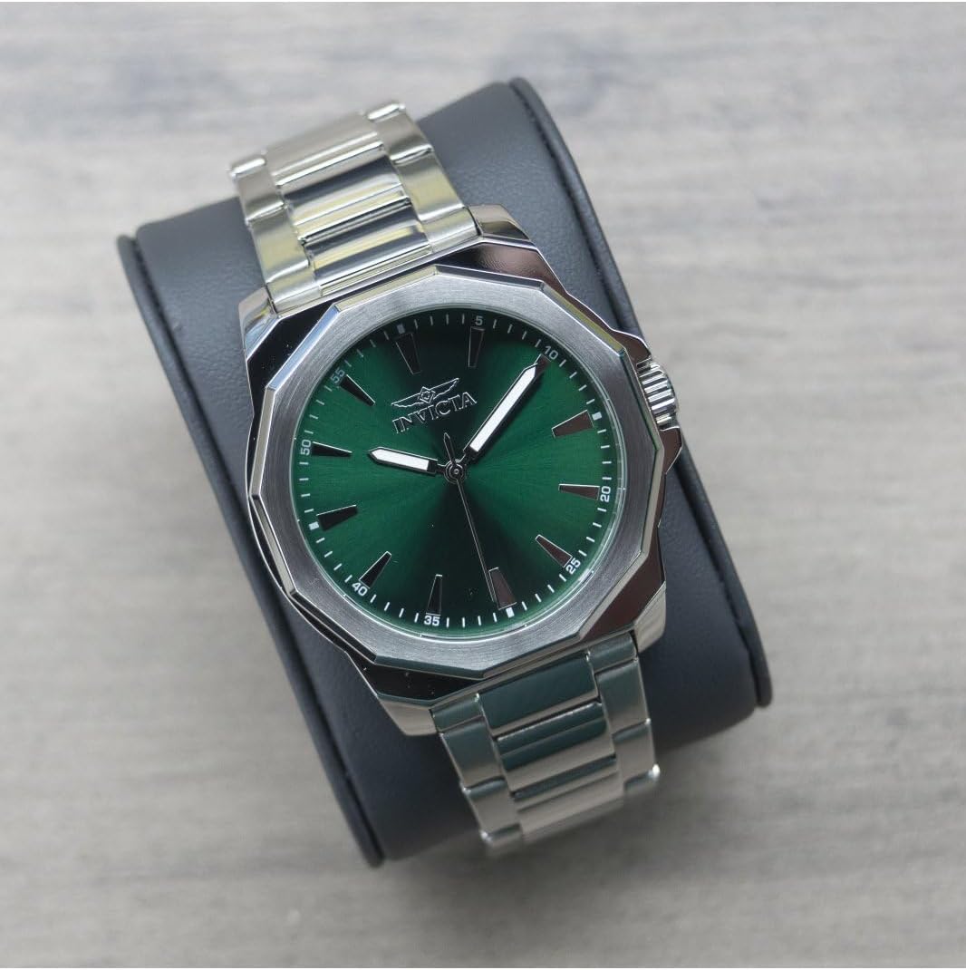 Detalle 2 de Invicta Speedway Montre Homme 42 mm - Mouvement Quartz, Acier Inoxydable, Dial Vert