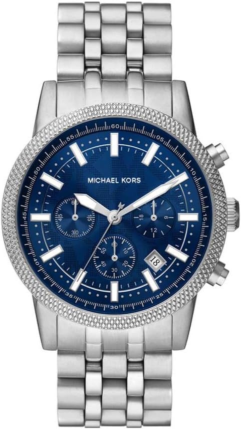 Detalle de Michael Kors Hutton – Montre pour homme, mouvement chronographe (acier inoxydable ou cuir)