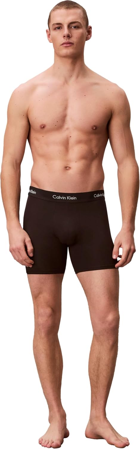 Detalle de Calvin Klein Boxers Longs Lot de 3 Homme Boxer Brief Stretch
