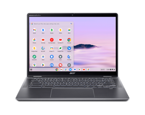 Detalle 2 de Acer Chromebook Plus Spin 514 tactile (CP514-4HN) – 14 pouces, Core i3, 8 Go RAM, 256 Go SSD
