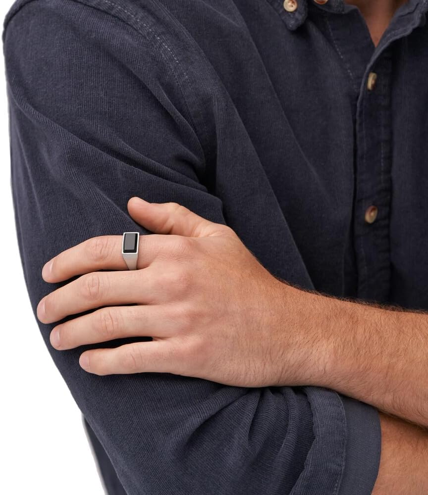 Detalle de Fossil Bagues chevalières en acier inoxydable pour hommes