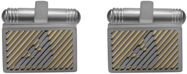 Detalle 2 de Emporio Armani Boutons de manchette en acier inoxydable bicolore pour hommes
