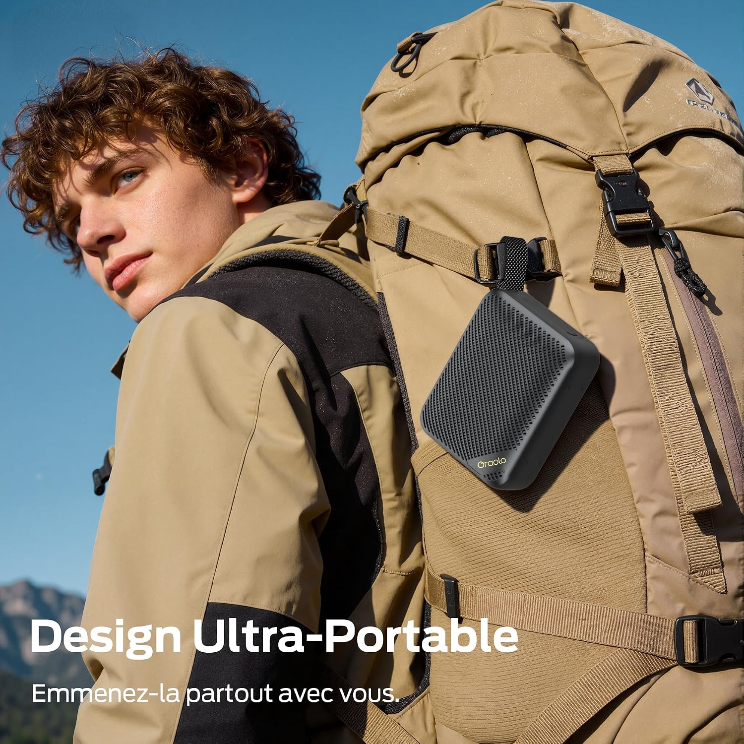 Detalle de Oraolo Enceinte Bluetooth Portable: son puissant, étanche et prête pour l’extérieur