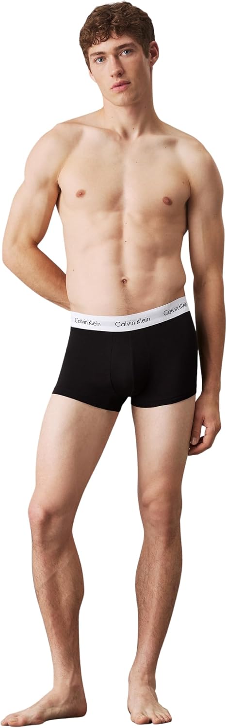 Detalle de Calvin Klein Boxers Taille Basse Lot de 3 Homme – coton stretch, boxer trunk CK