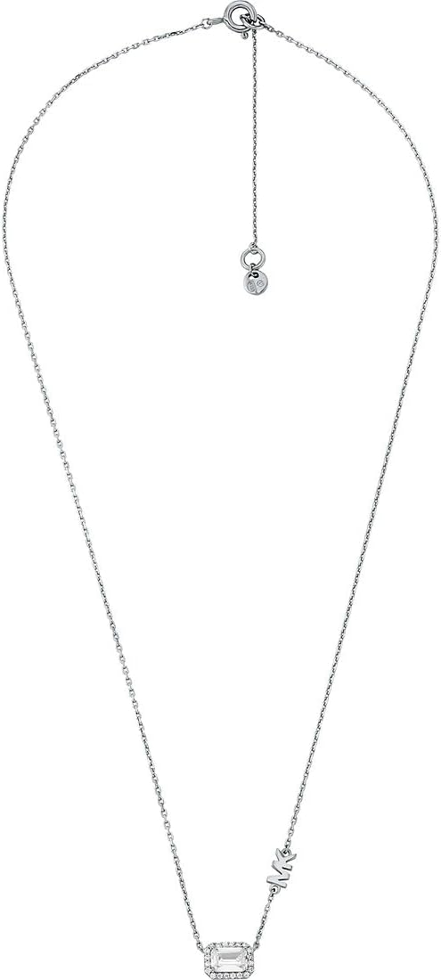 Detalle de Michael Kors parure femme en pierres semi-précieuses (collier + boucles d’oreilles) couleur argent