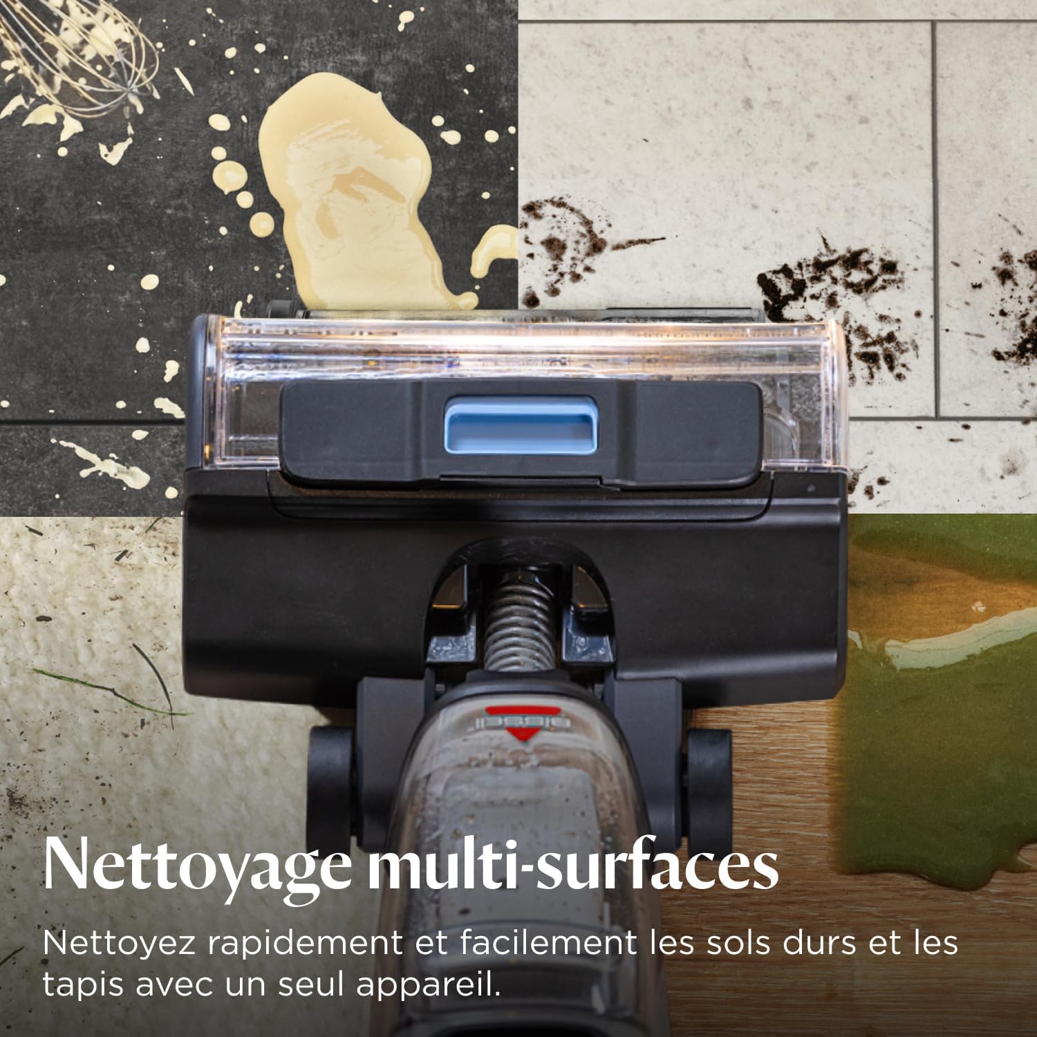 Detalle de BISSELL CrossWave EdgeFind 4159N — Aspirateur laveur tout-en-un pour sols et poils d’animaux