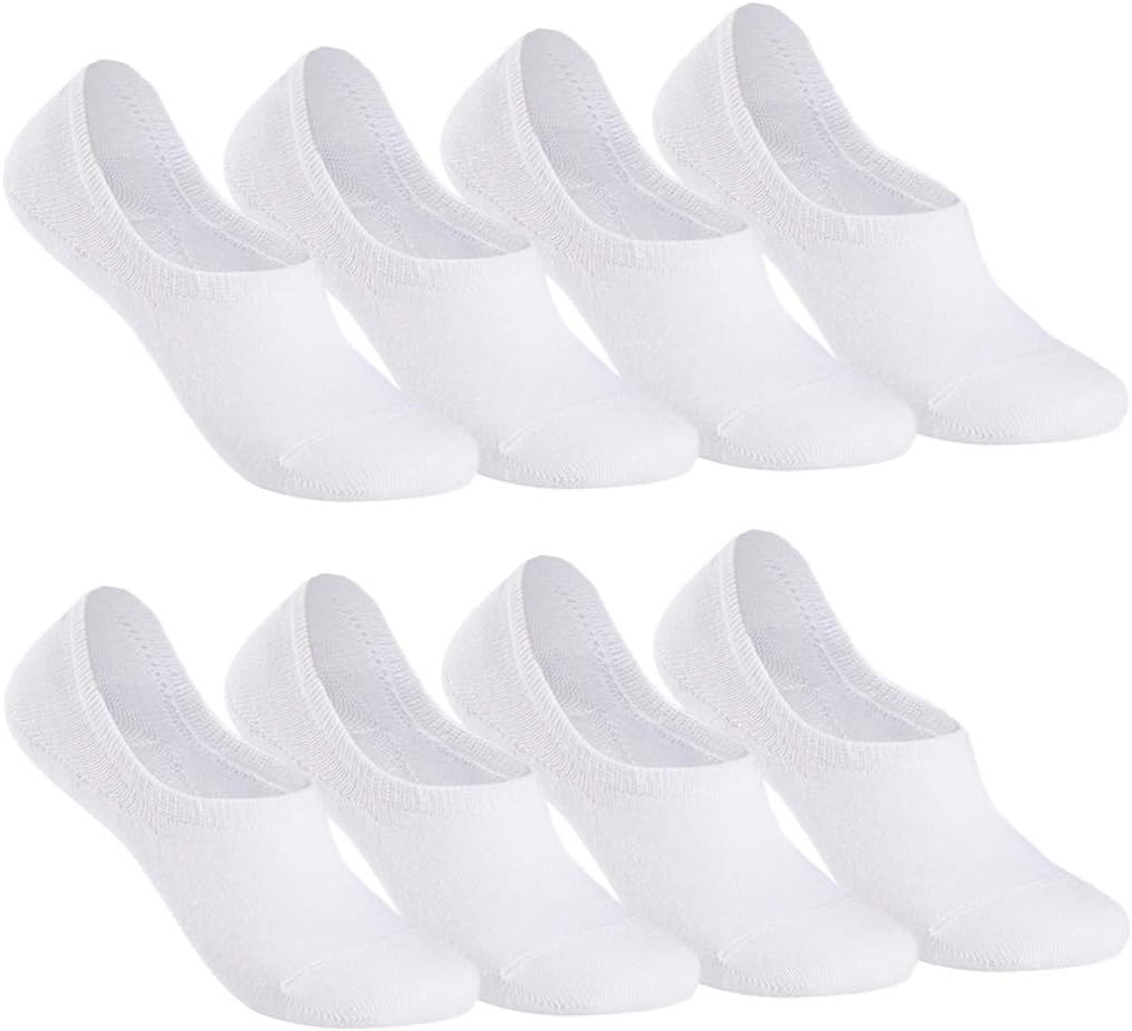 Detalle de Falechay Chaussettes Basses Femme Homme – 8 Paires invisibles en coton, antidérapantes