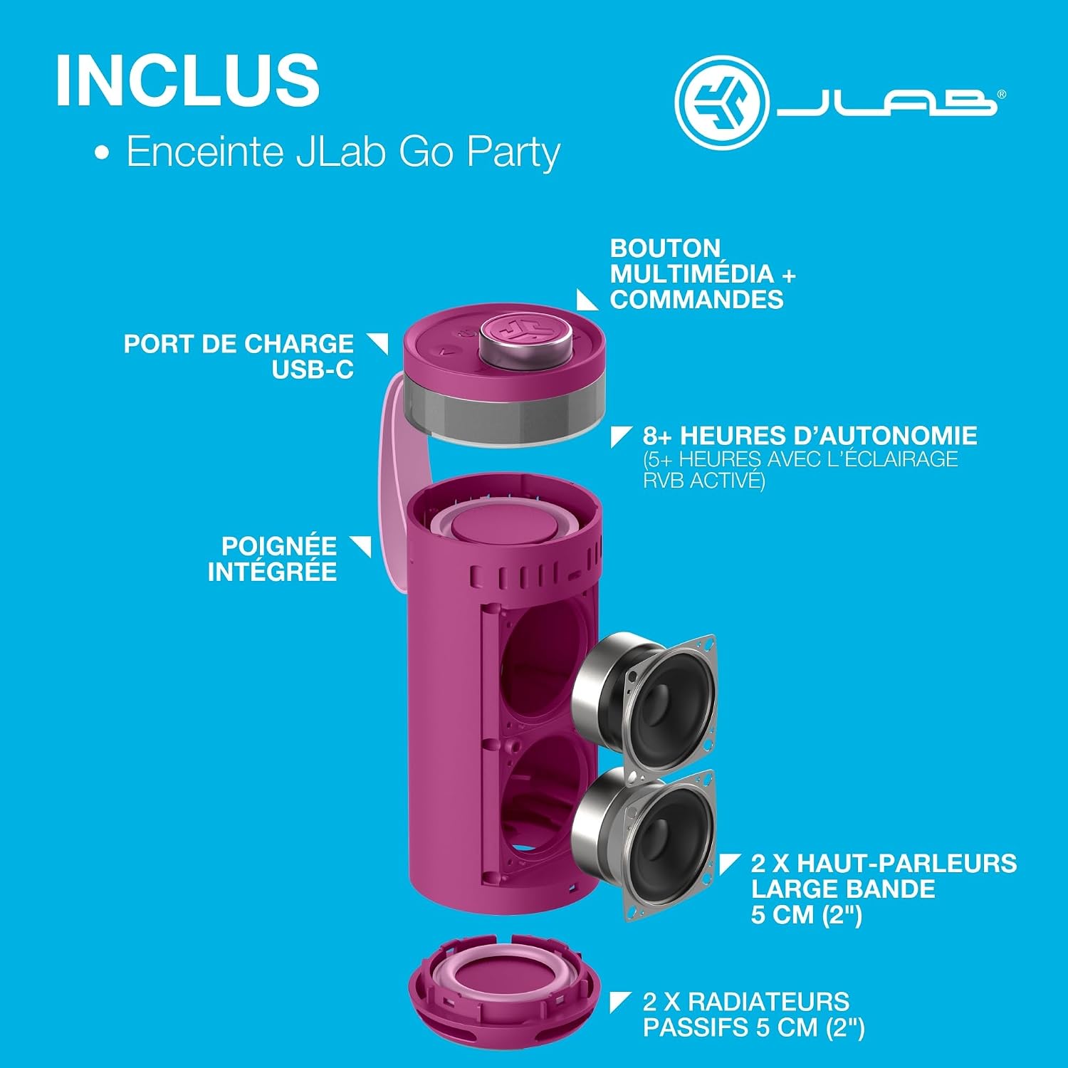 Thumbnail 6 de JLab Go Party enceinte Bluetooth, 10 W
