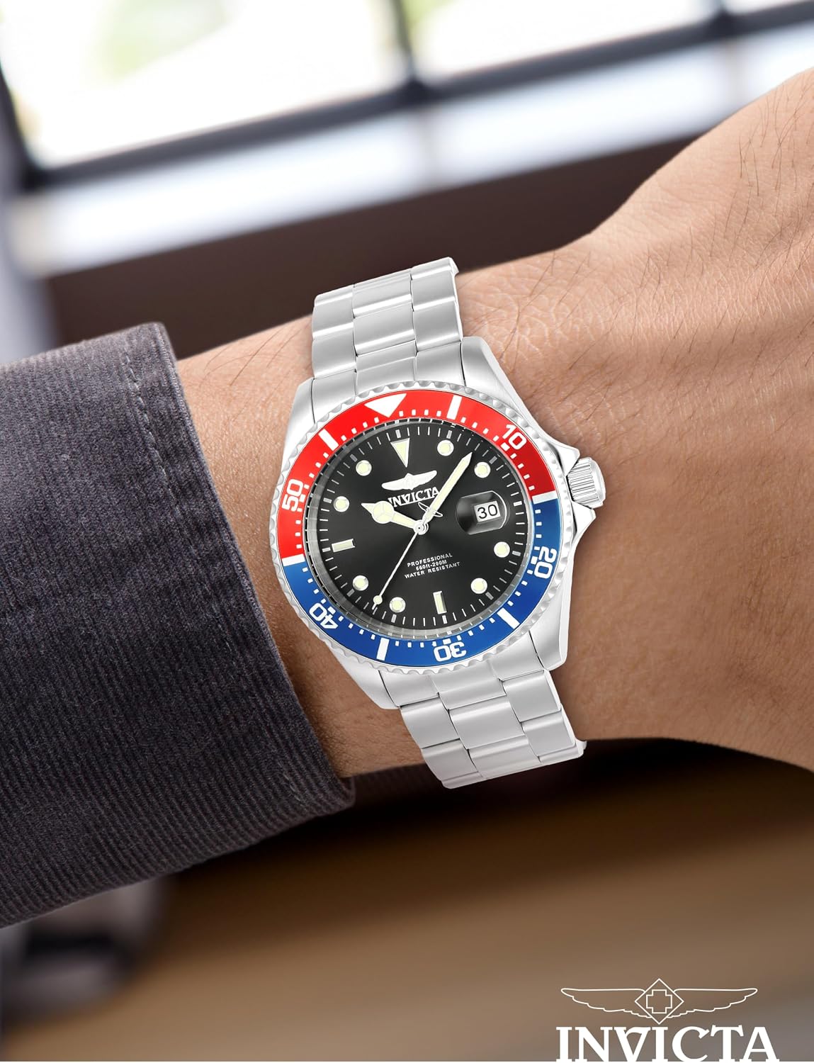 Detalle de Invicta Pro Diver Montre Homme – Mouvement Quartz, Acier Inoxydable 43 mm