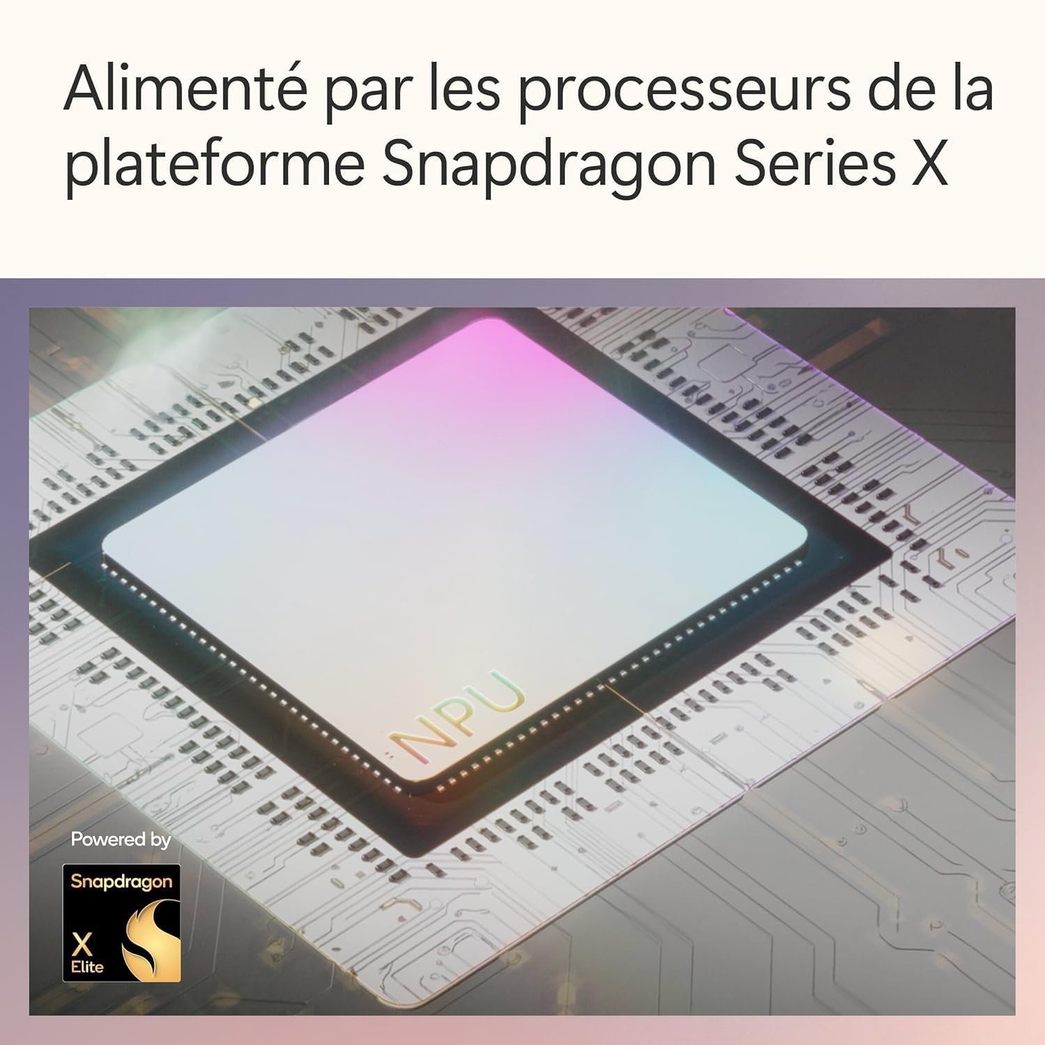 Detalle de Microsoft Surface Pro 11e édition (Copilot+ PC) – 2-en-1 OLED 13” tactile, Snapdragon X Elite, 16 Go, SSD 1 To (chargeur non inclus) – Platine