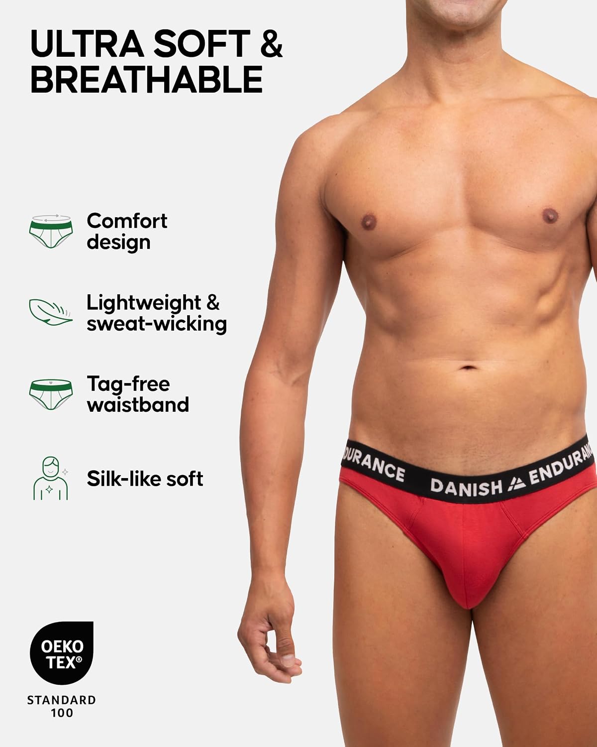 Detalle de DANISH ENDURANCE Slips en Bambou – Ultra Doux, Confortables et Respirants, Lot de 6