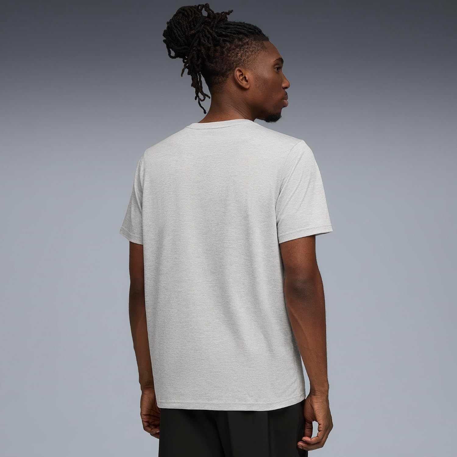 Detalle de T-shirt mixte PUMA M Tad Essentials Heather Cat Tee (CF Small Cat) à col rond