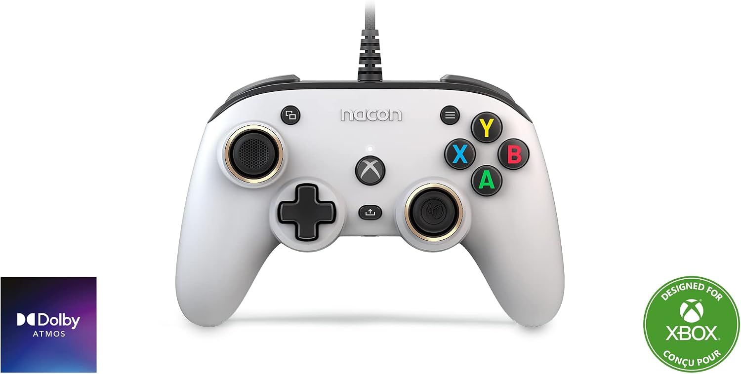Detalle 2 de Nacon Pro Compact Controller blanc USB pour Xbox One, Xbox Series X|S et PC (Windows 10)