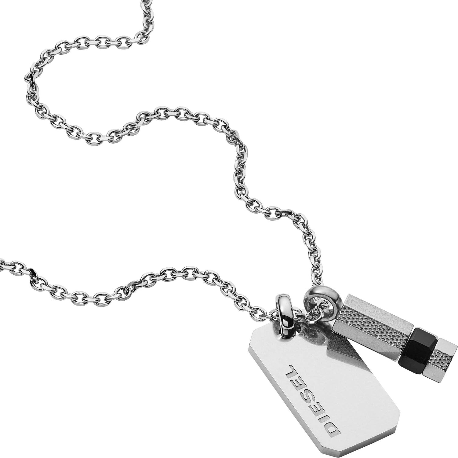 Thumbnail 4 de Diesel Homme collier dog tag acier inoxydable