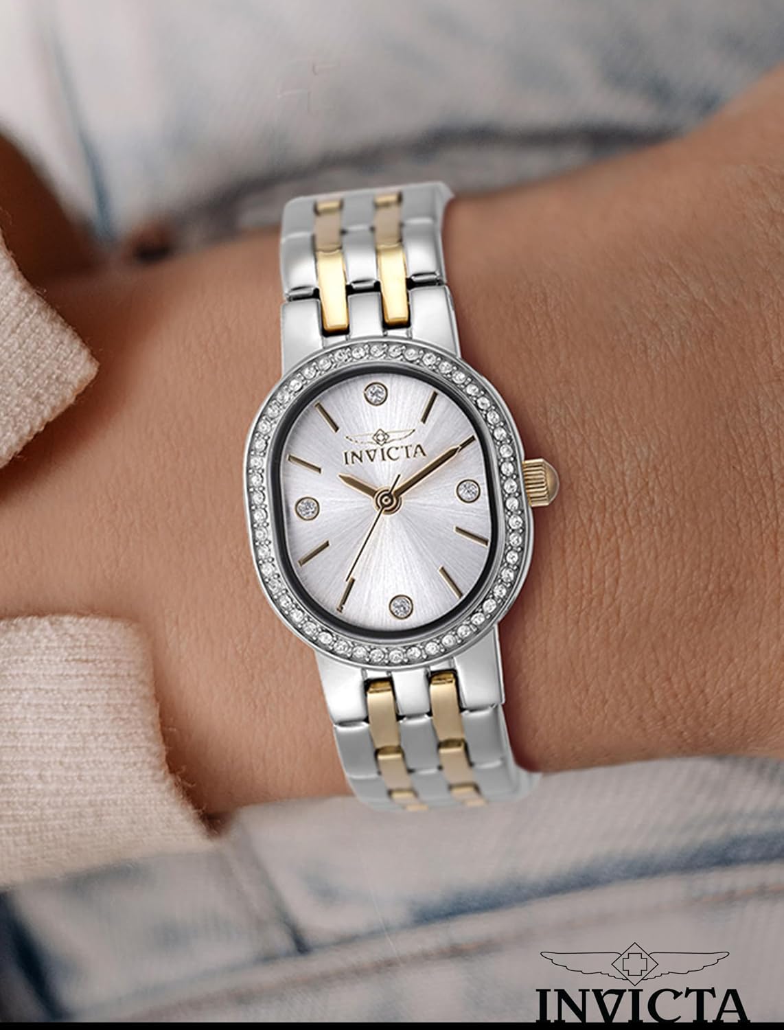 Detalle 2 de Invicta Angel 48136 pour femme — montre à quartz en acier inoxydable, boîtier 20 mm