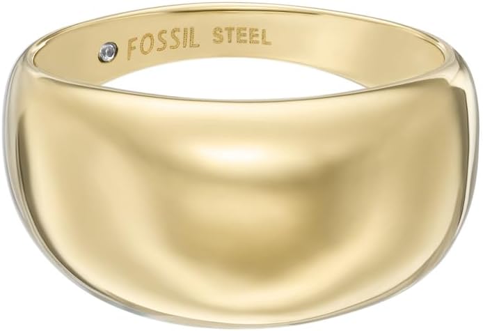Detalle de FOSSIL Bagues en acier inoxydable doré à bande pour femmes