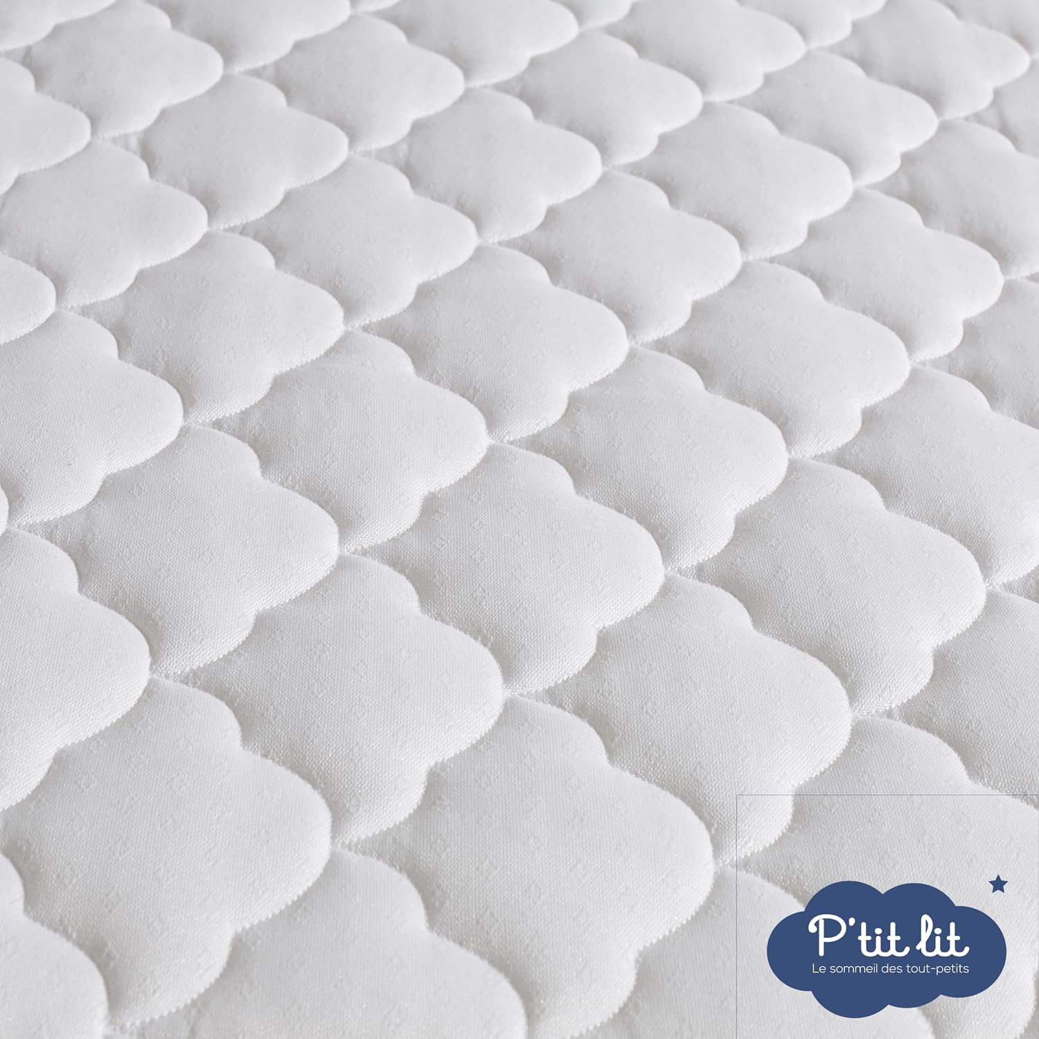 Detalle 2 de P'TIT LIT Matelas Bébé Bamboo 60x120 cm — Visco doux, déhoussable et fabrication Française