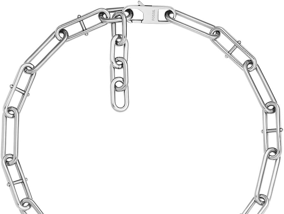 Detalle de Fossil collier femme en acier inoxydable argenté 32029431 (taille unique)