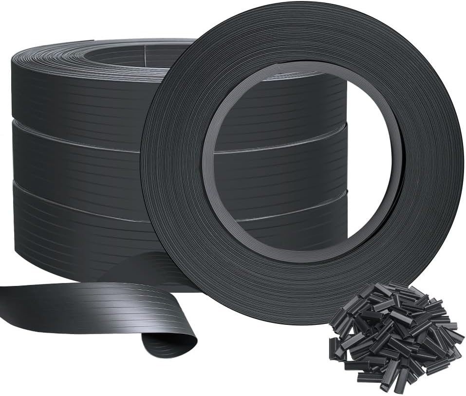 Detalle de Kit de lamelles occultantes PVC VOUNOT 300 m × 4,7 cm — 4 rouleaux et 600 clips