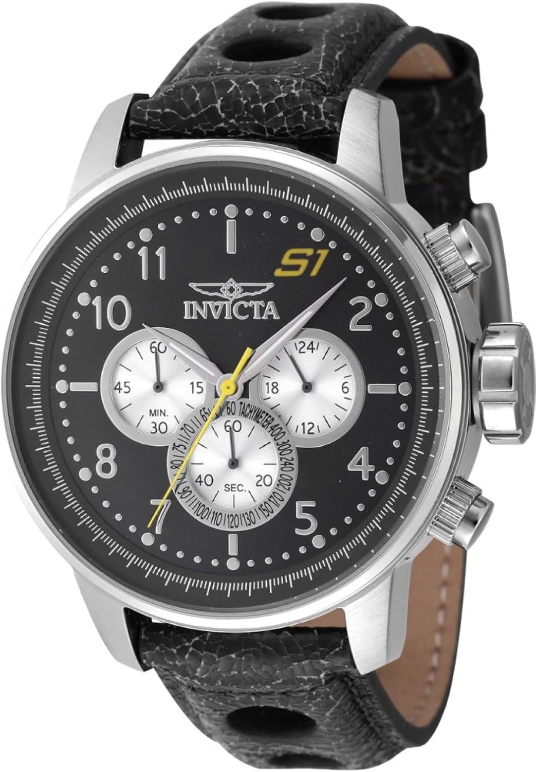 Detalle 2 de Invicta S1 Rally Montre Homme 48 mm – Quartz, acier inoxydable, noir