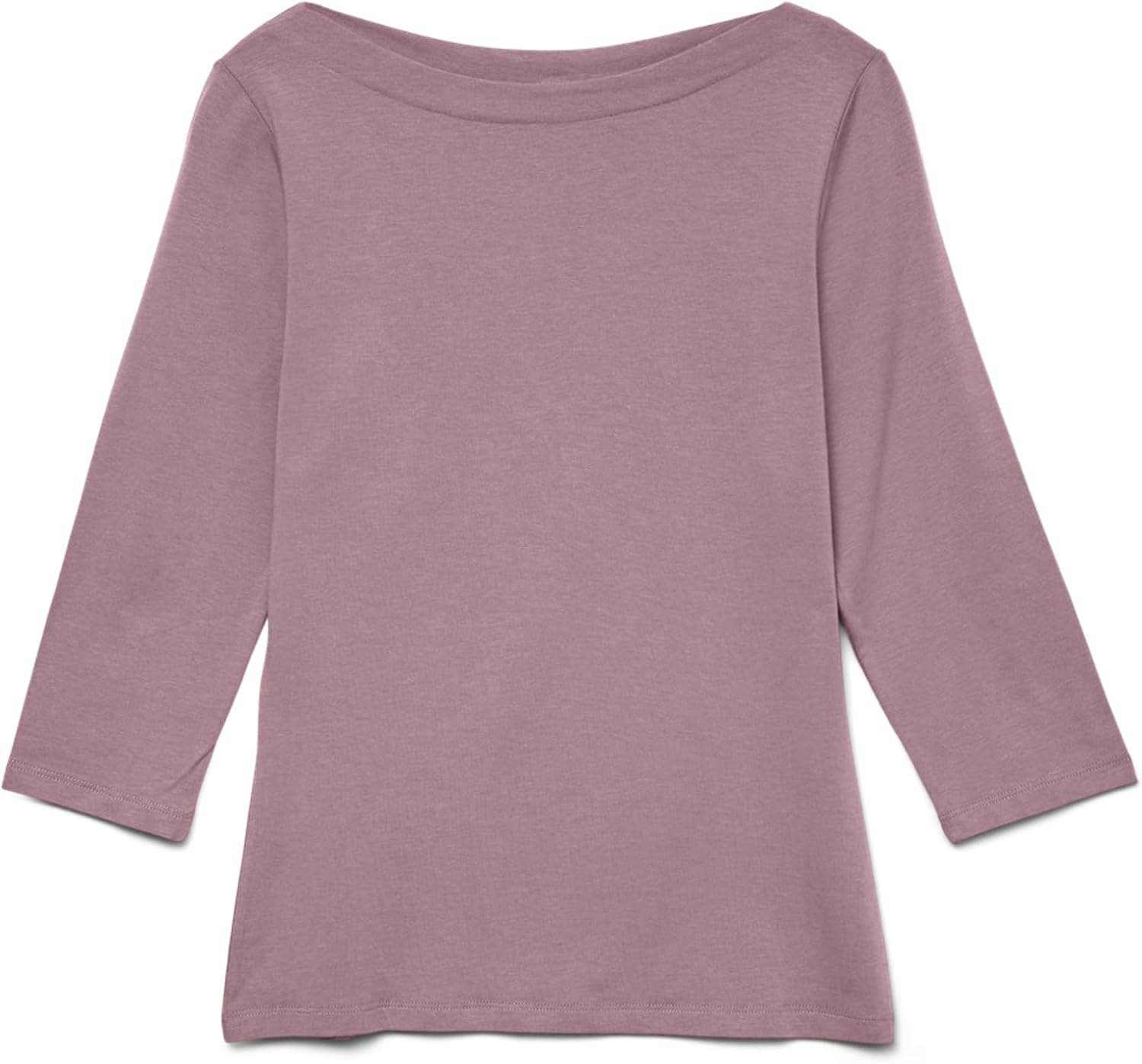 Detalle 2 de VERO MODA Top à Manches 3/4 col Bateau Extensible — Coupe régulière