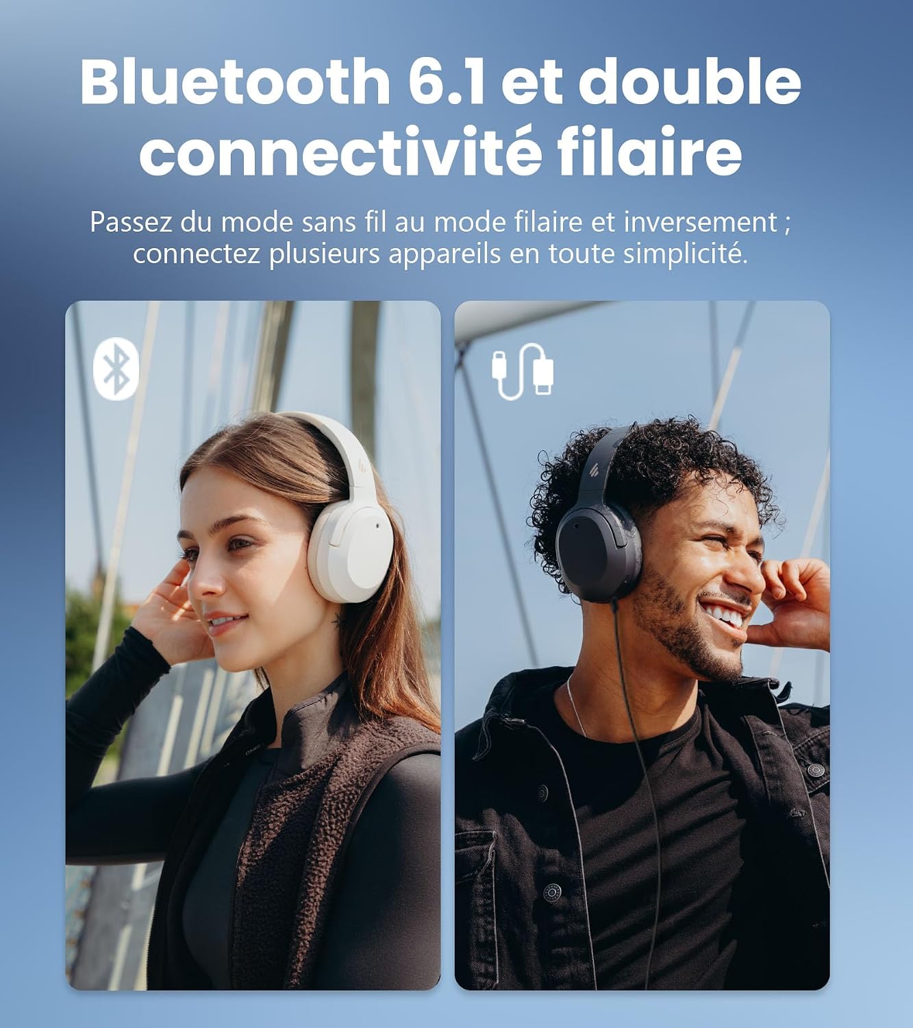 Detalle 2 de Edifier W820NB 88h casque