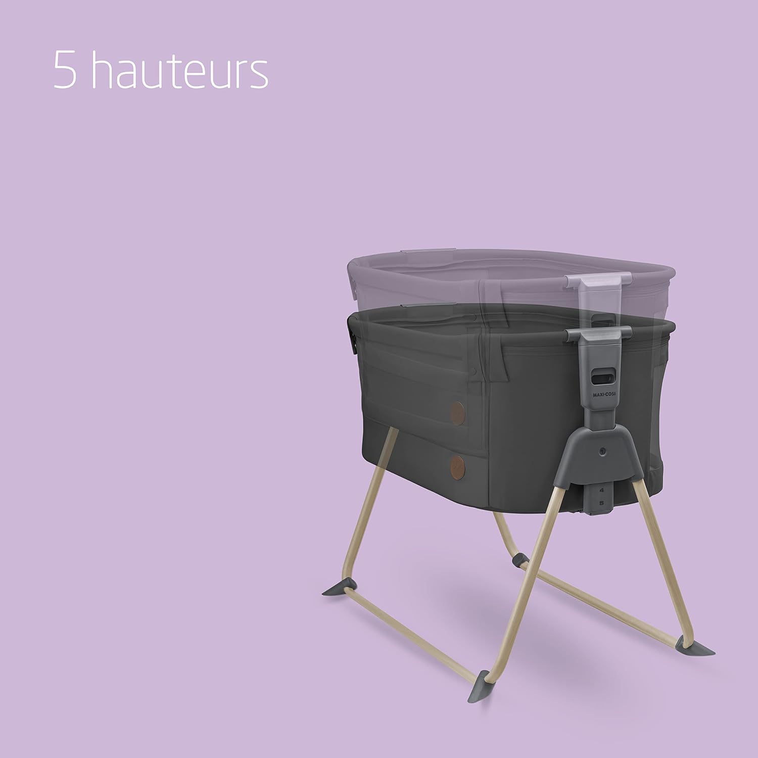 Detalle de Maxi-Cosi Tori 2 en 1, berceau de cododo ultra compact Beyond Graphite (de 0 à 6 mois)