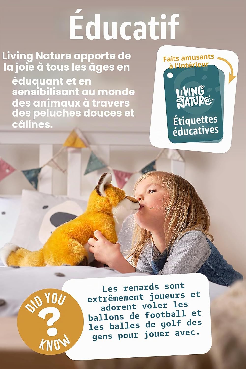 Detalle de Keycraft Living Nature – Peluche Phoque Commun bébé en peluche doux, 22 cm