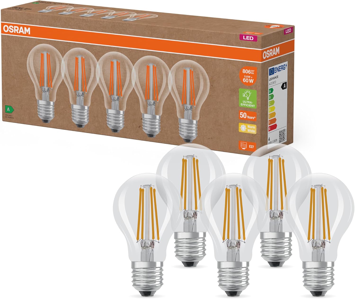 Detalle de OSRAM ampoule LED E27 5 pièces