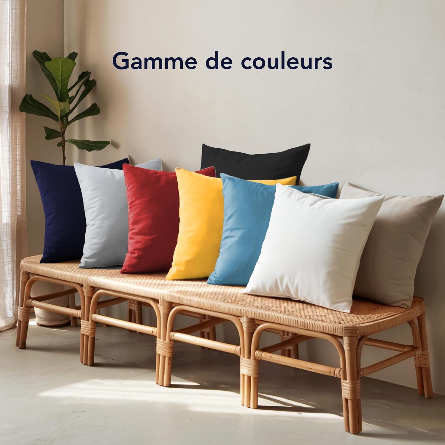 Thumbnail 6 de Dreamzie Taie Oreiller 60x60 cm (lot de 2) en coton jersey 100% – Blanc
