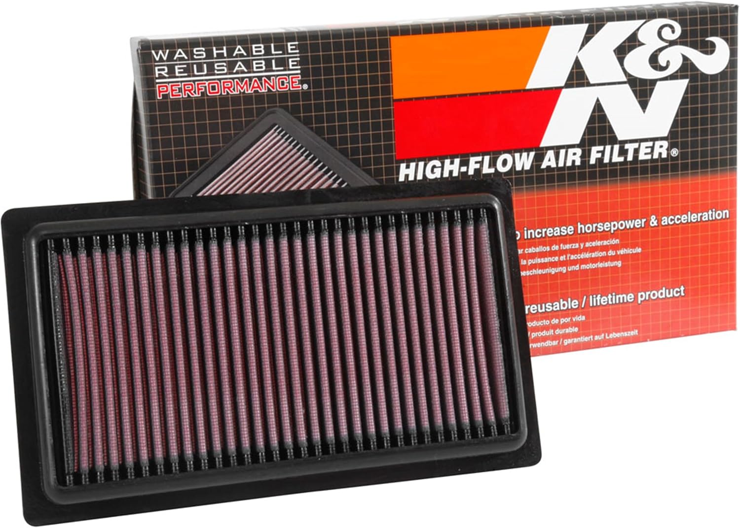 Detalle de K&N Filtre à air de remplacement pour Hyundai i20 (2014 et versiones) – 33-3052
