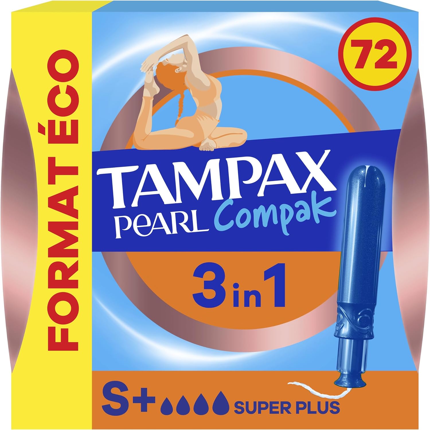 Detalle de Tampax Compak Pearl 72 tampons Super Plus 🩸