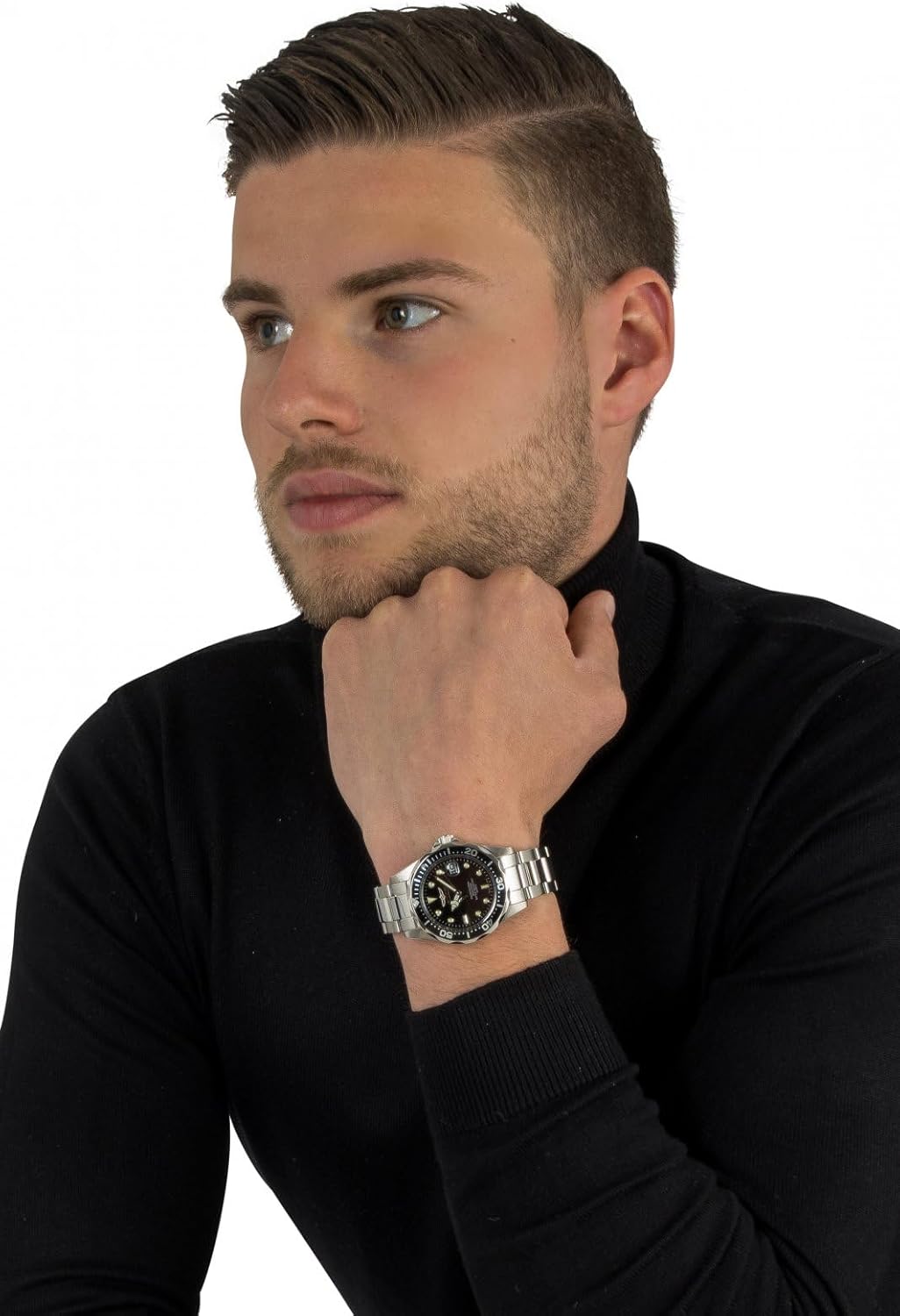 Detalle de Invicta Pro Diver Montre Quartz en Acier Inoxydable – 37 mm, cadran noir