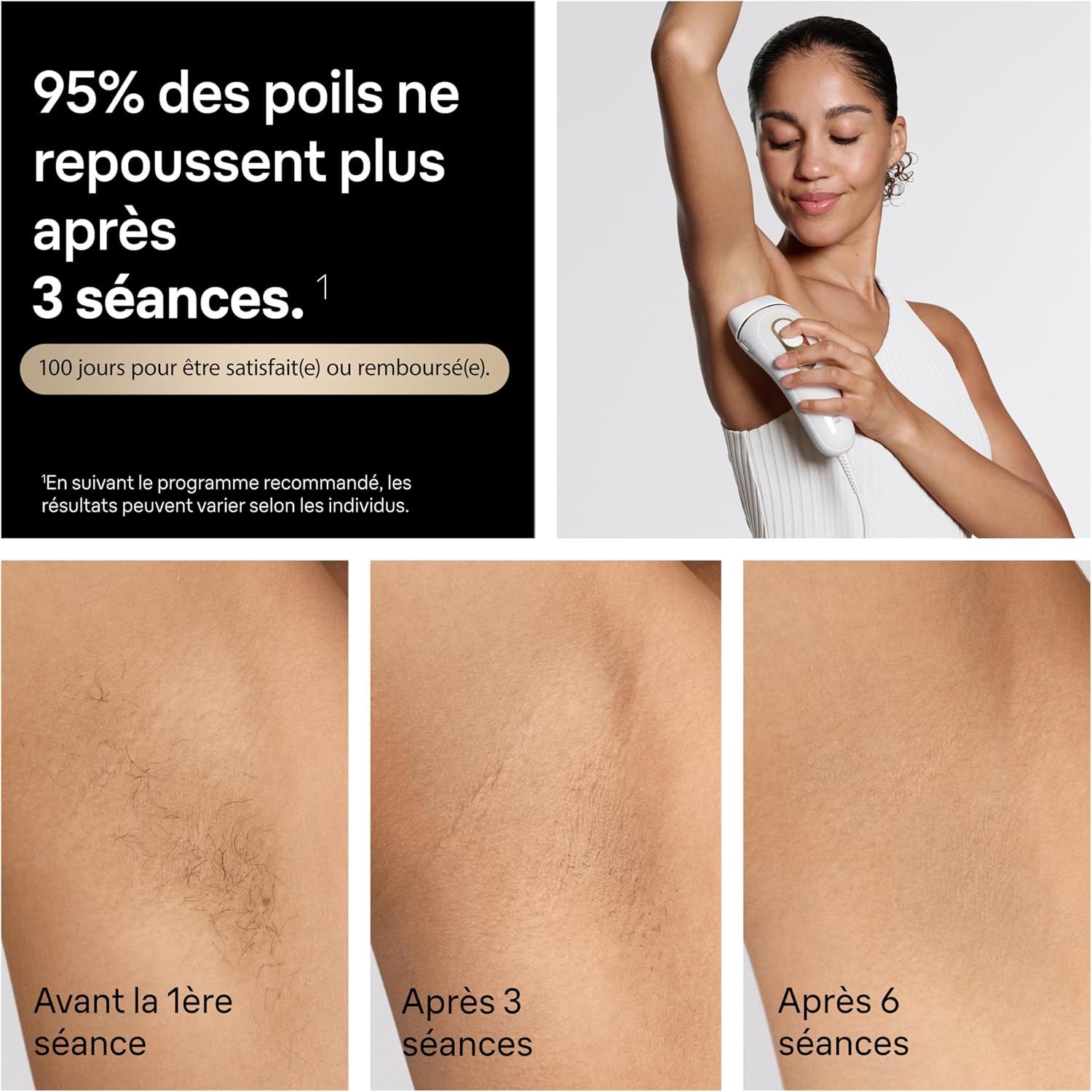 Detalle 2 de Braun Silk·expert Pro 5 (PL5431) — épilateur Lumière Pulsée IPL à domicile, 5 têtes