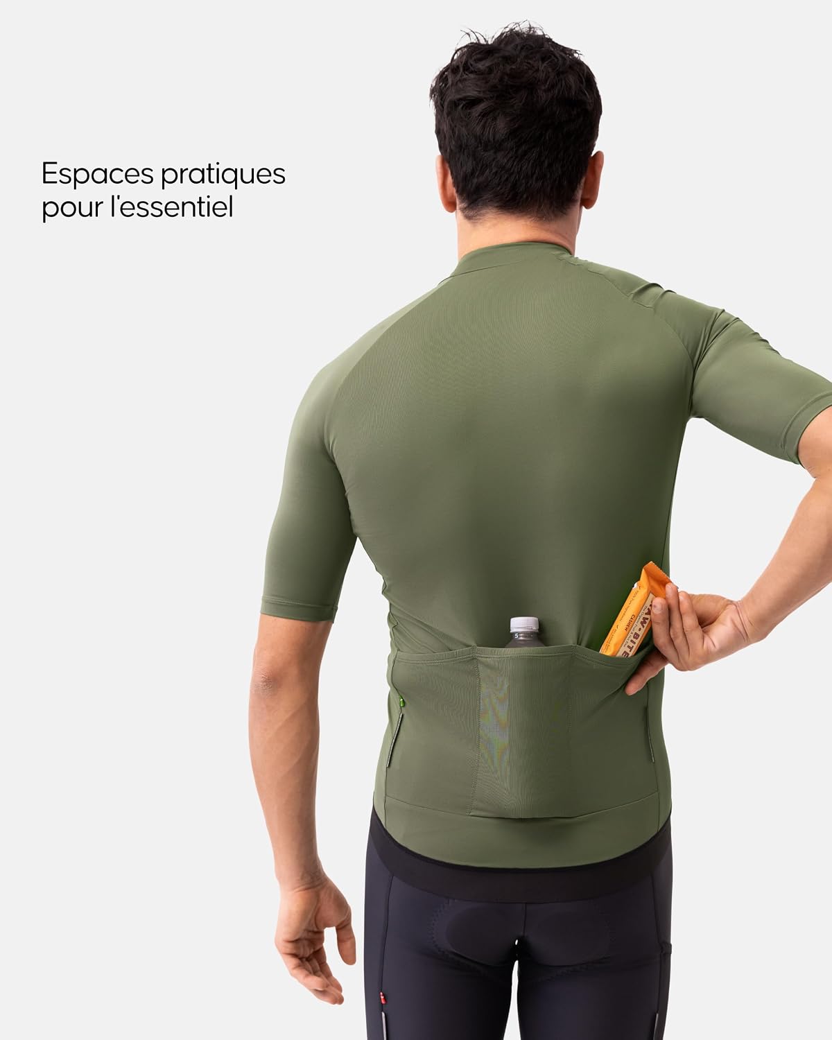 Detalle 2 de DANISH ENDURANCE Maillot de cyclisme manches courtes homme : léger, respirant et coupe ajustée