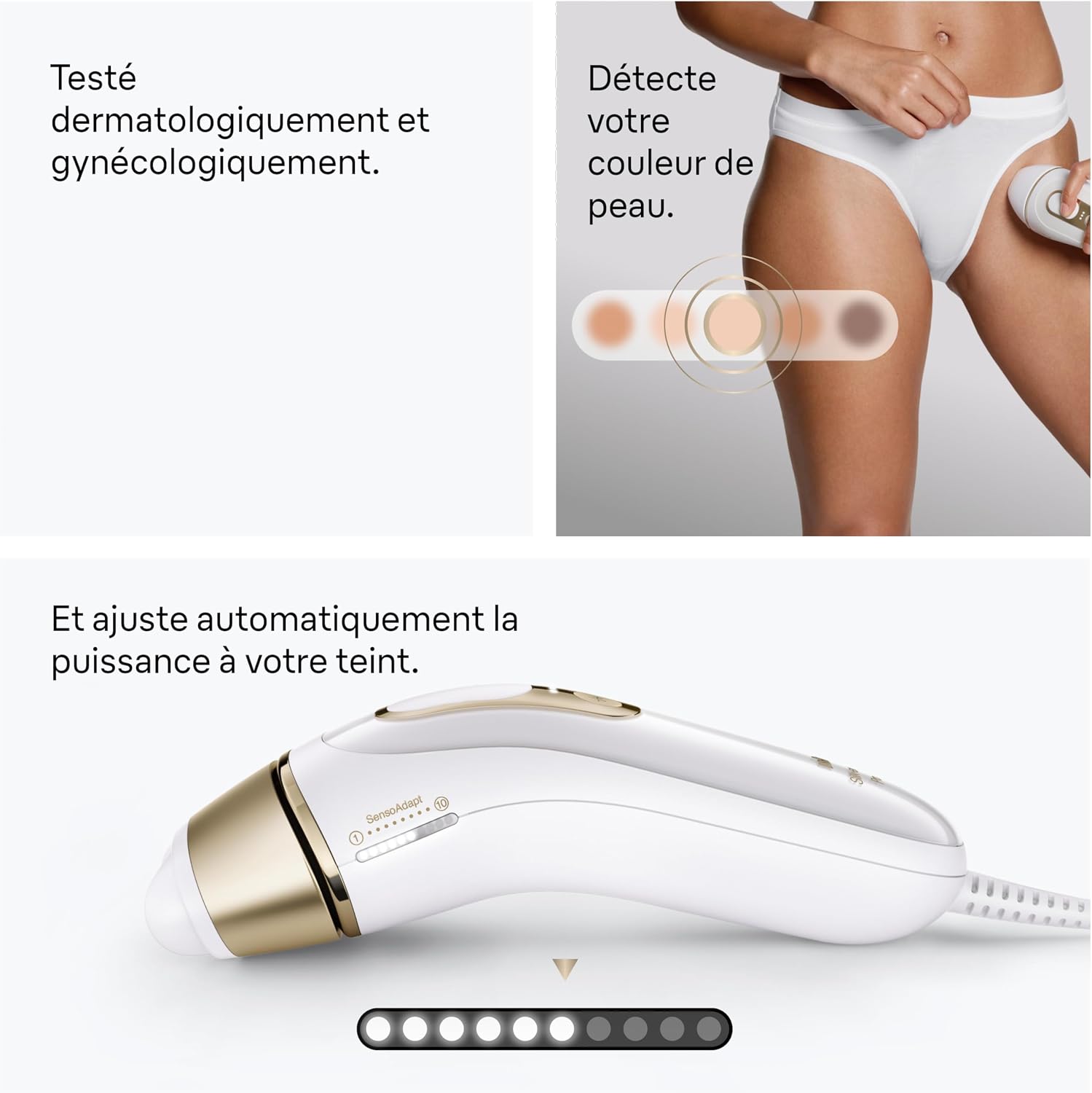 Detalle 2 de Braun Silk·expert Pro 5 (PL5431) — épilateur Lumière Pulsée IPL à domicile, 5 têtes