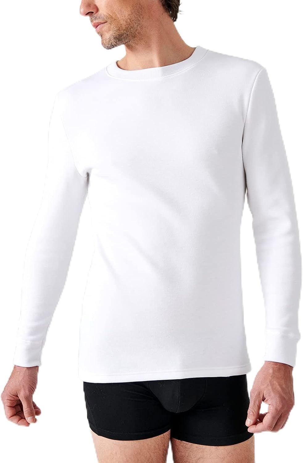 Detalle de T-shirt Thermolactyl manches longues Damart (molleton) en blanc