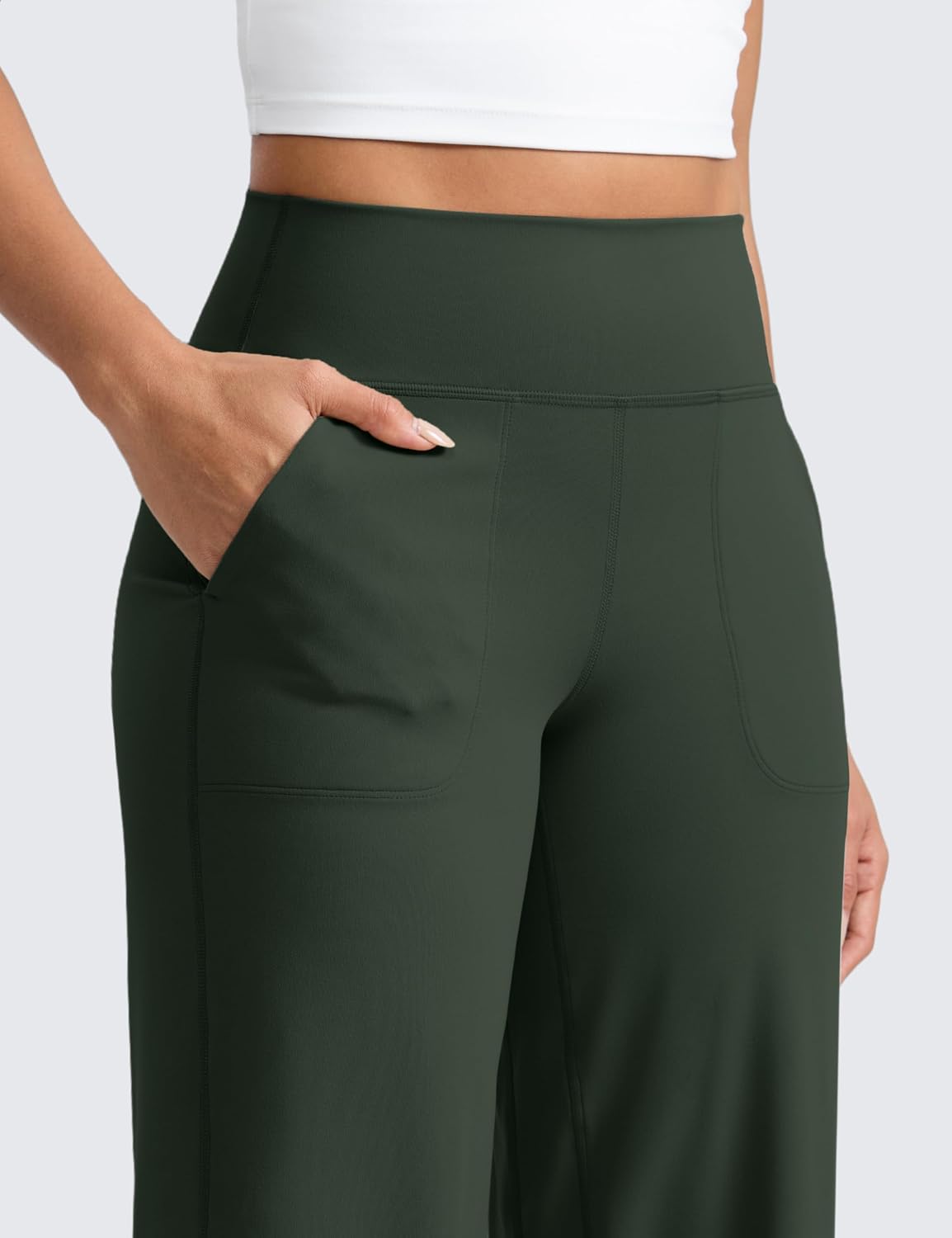 Detalle 2 de CRZ YOGA Pantalon Bootcut Femme Taille Haute 79 cm ⚙