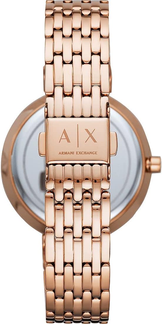 Detalle 2 de Armani Exchange montre pour femmes - cadran 36 mm, mouvement quartz, acier inoxydable et bracelet optionnel en cuir ou silicone