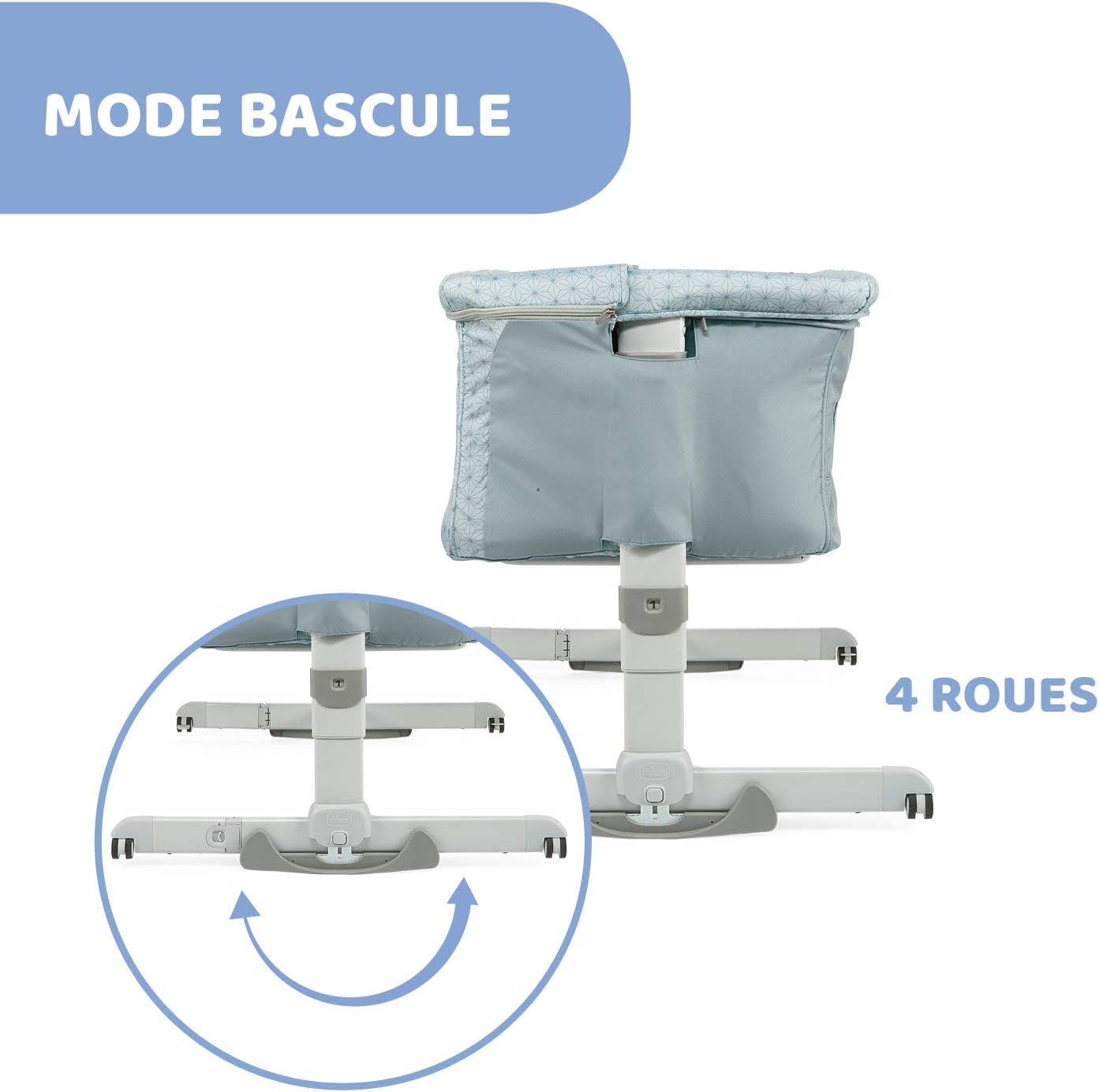 Thumbnail 6 de Chicco Next2Me Dream berceau cododo avec matelas et rail ouvrant, 0-6 mois (bleu pâle)
